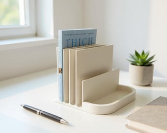 Multi-slot file organizer & desk caddy with phone stand