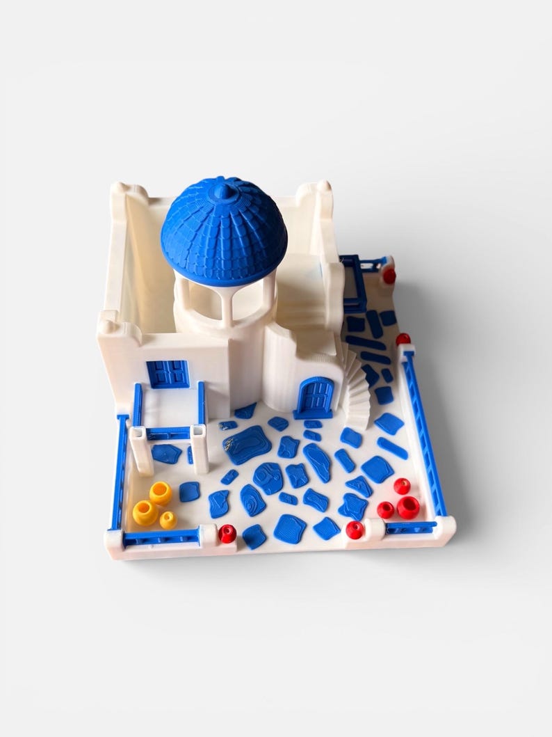 Santorini Greece Miniature | Mediterranean Home Decor | Greek Island Model | Travel Lover Gift image 11