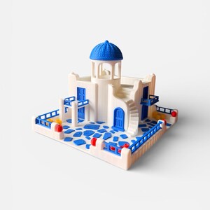 Santorini Greece Miniature | Mediterranean Home Decor | Greek Island Model | Travel Lover Gift image 4