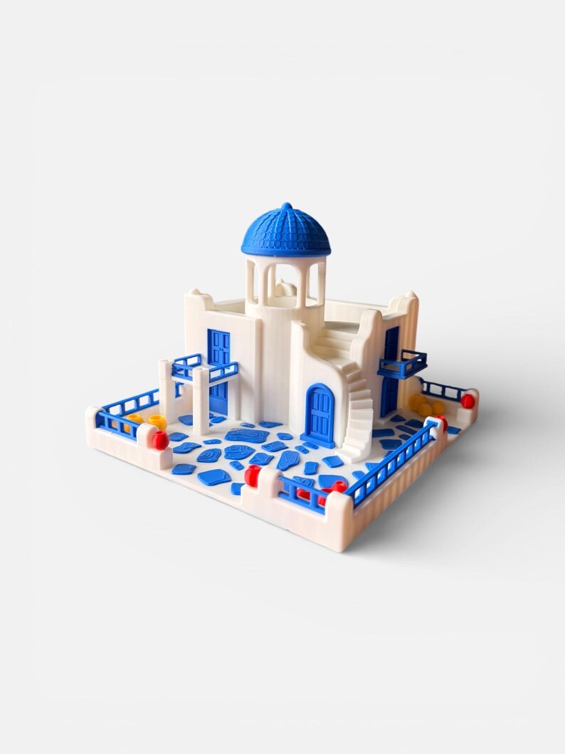 Santorini Greece Miniature | Mediterranean Home Decor | Greek Island Model | Travel Lover Gift image 4