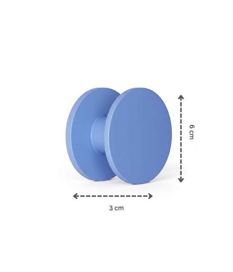 Colorful round wall hooks: modern geometric decor image 6