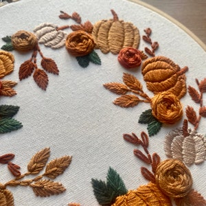 Pumpkin Season | Autumn Fall | Embroidery Hoop Art PDF Pattern ...