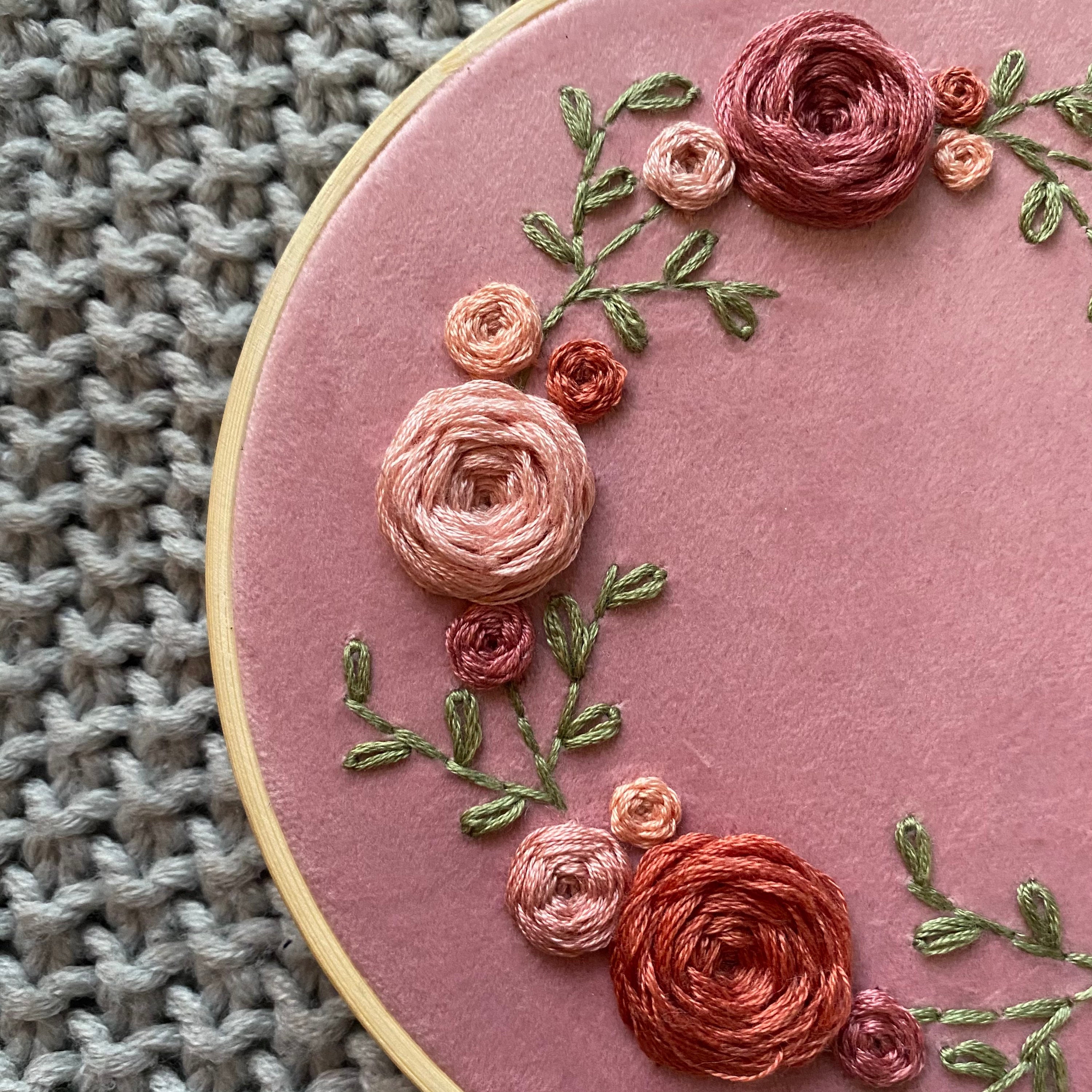Floral Wreath | Embroidery Hoop Art PDF Pattern | Digital Download ...