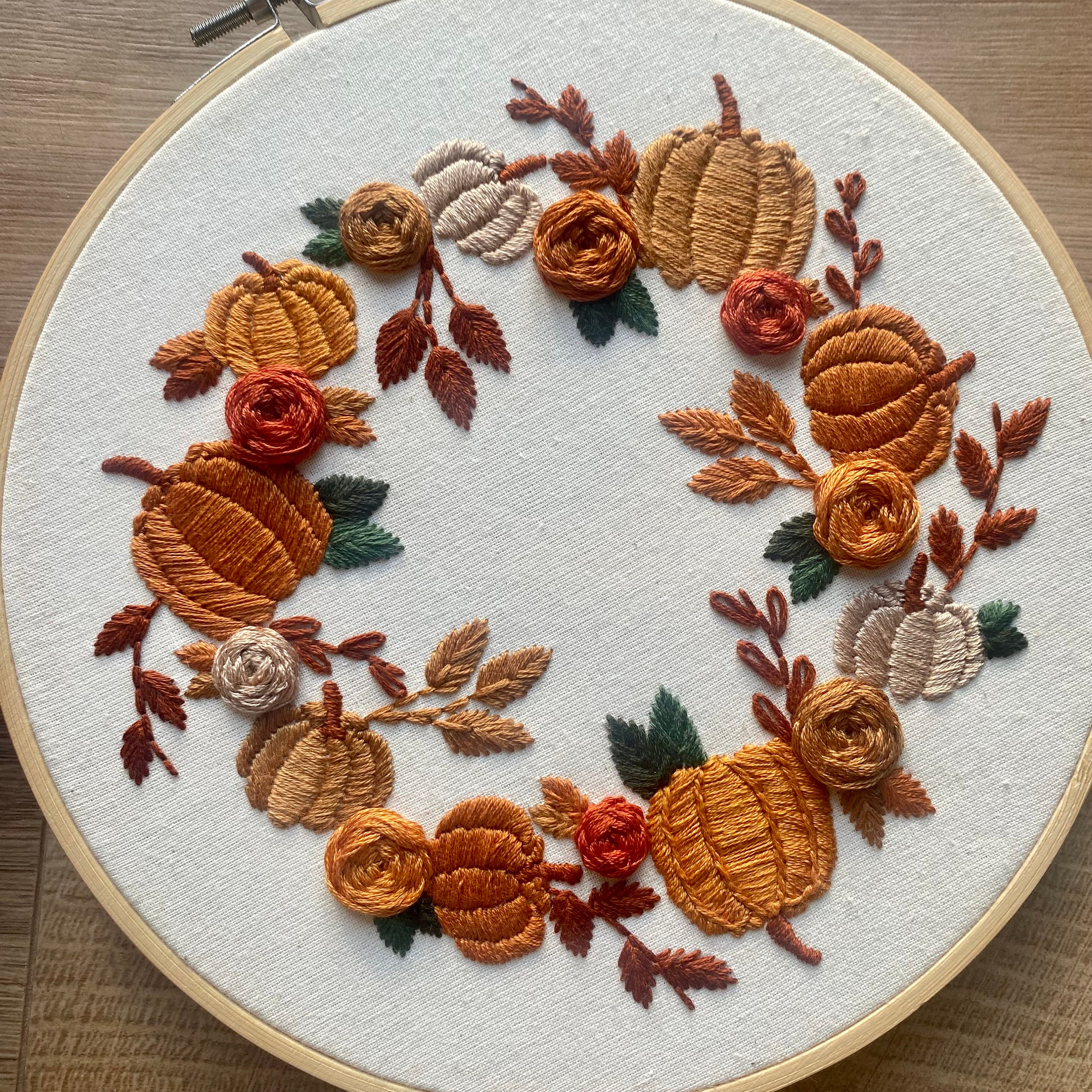 Pumpkin Season | Autumn Fall | Embroidery Hoop Art PDF Pattern ...