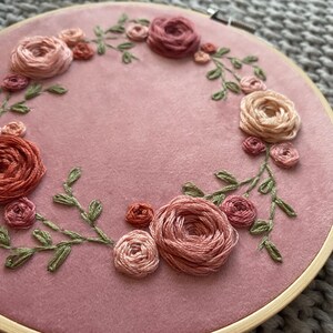 Floral Wreath | Embroidery Hoop Art PDF Pattern | Digital Download ...