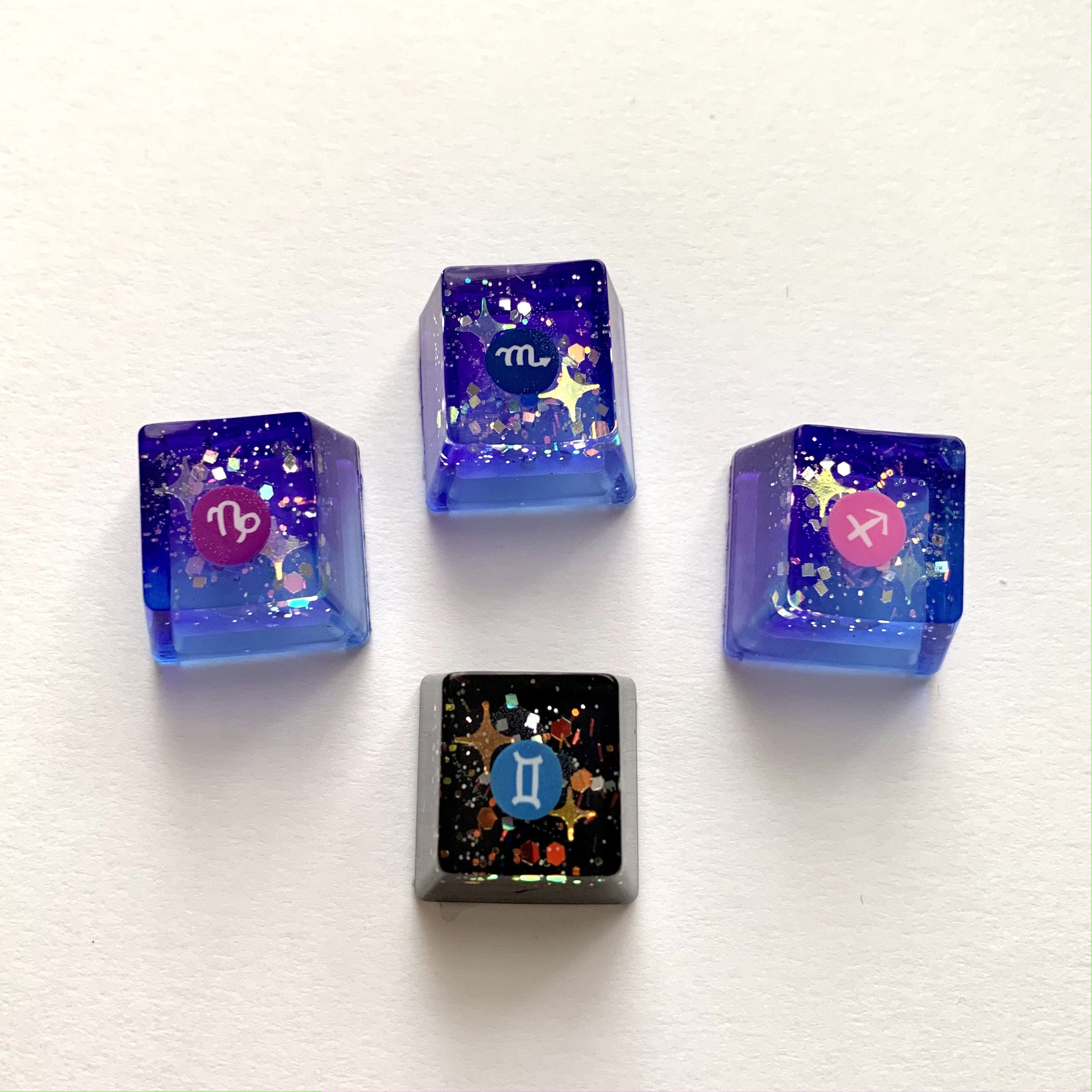 Gemini Constellation Sign Zodiac Keycap Mechanical Keyboard PBT Gaming Upgrade Kit Gemini Constellation Sign Zodiac Keycap Mechanical Keyboard PBT Gaming Upgrade Kit