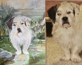 Custom Pet Portrait - Acrylic on Canvas