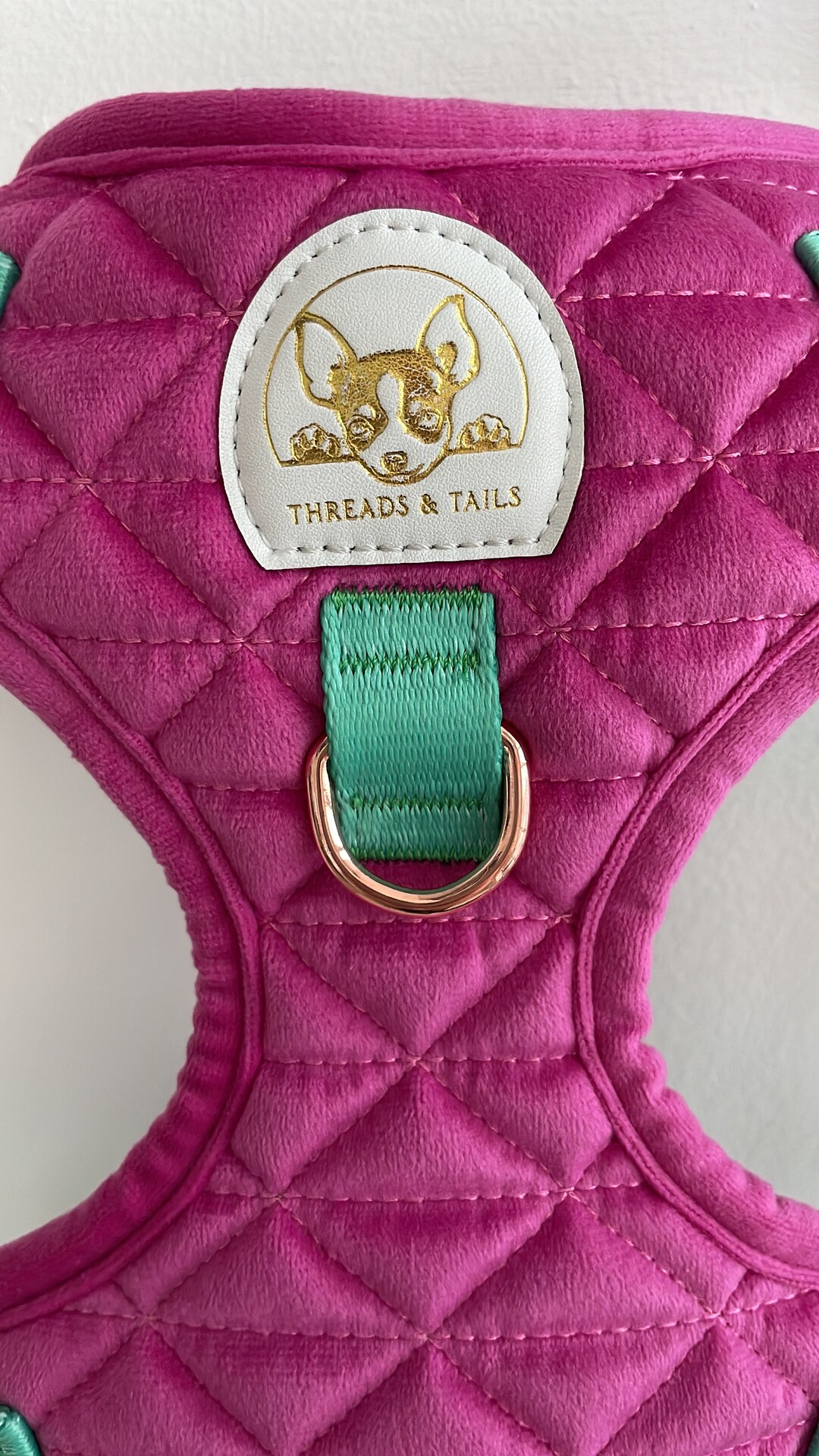 Pink Velvet Harness Collar and Lead Set Etsy