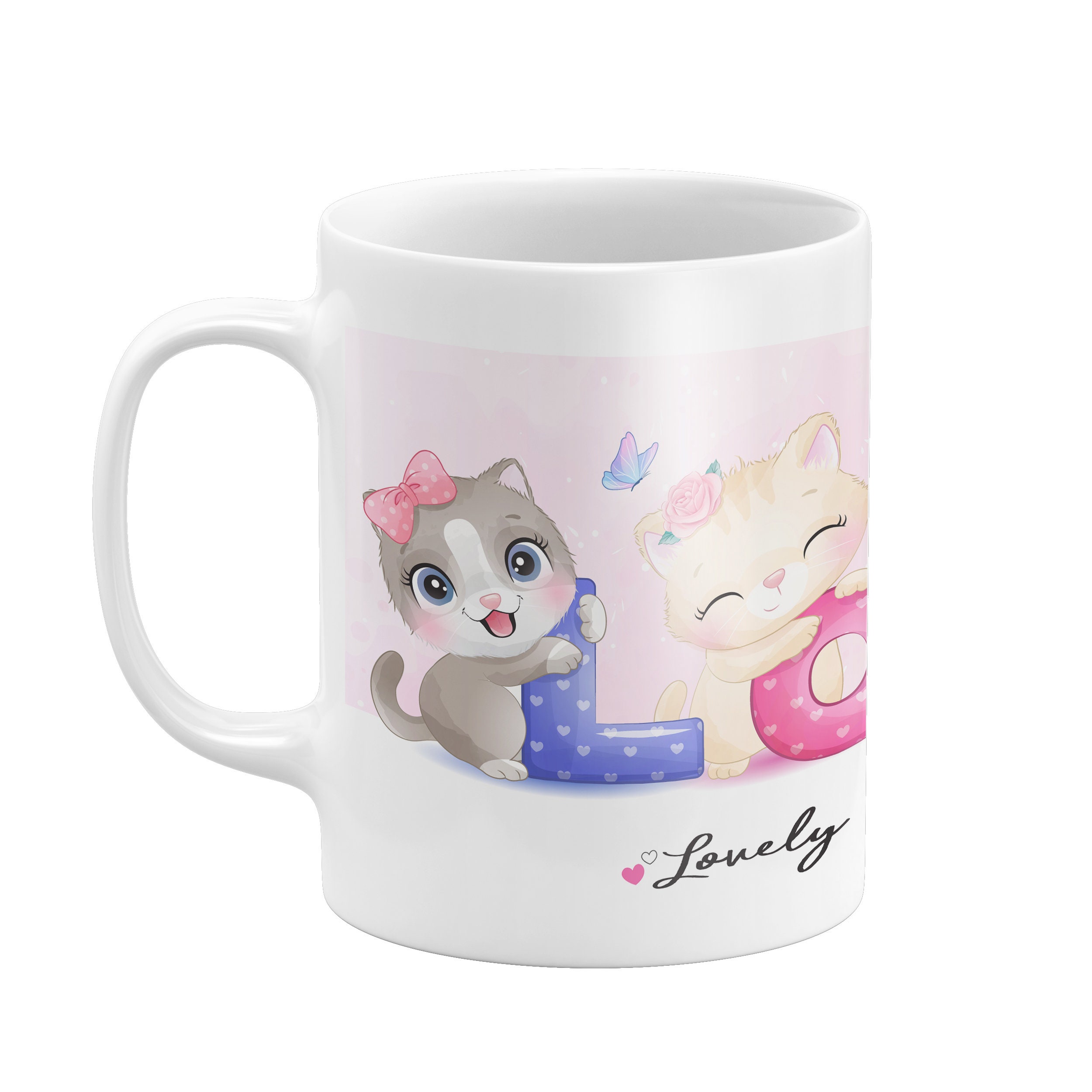 Cats Coffee Mug Design I Love Cats Pets Mugs Feline | Etsy