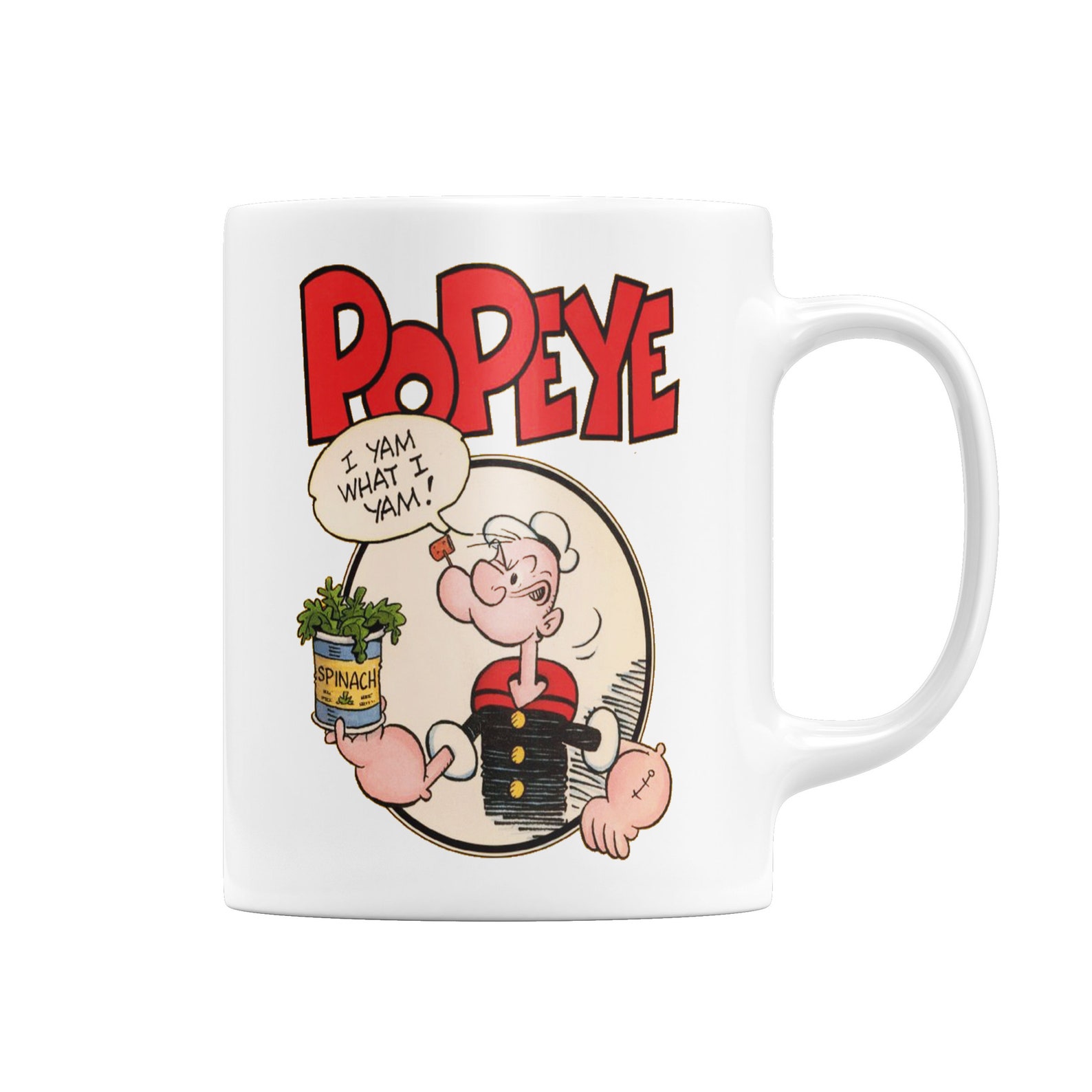 Popeye Popeye Mug Popeye Coffee Mug Popeye the Sailor Etsy