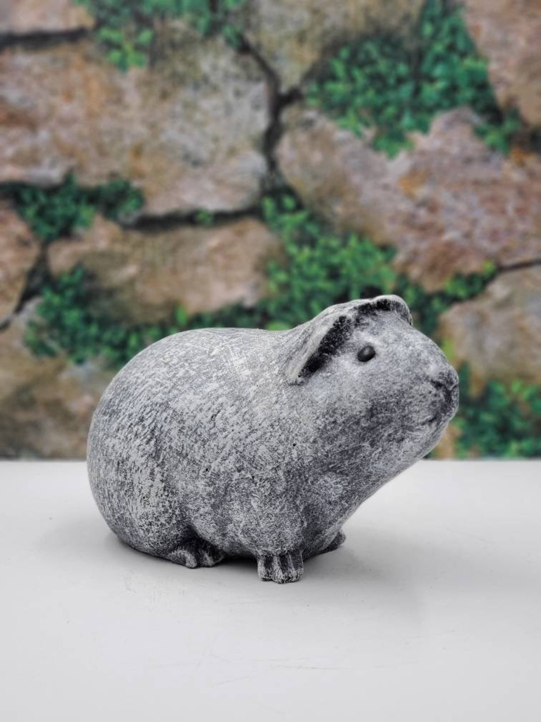 Guinea Pig Statue, Handmade Concrete Pet Decor, Cavy Statue, Pet Guinea