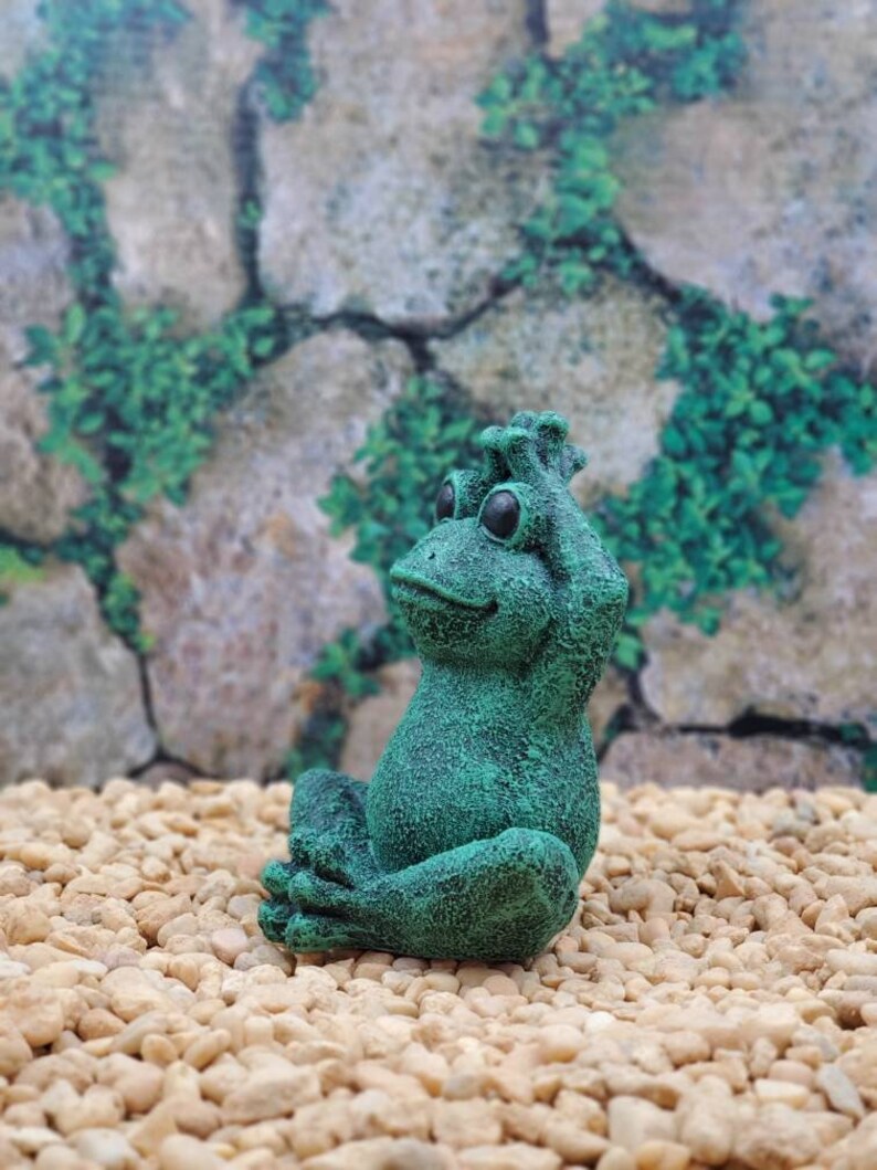 Frog Statue Yoga Zen Garden Frog Statue Zen Frog Handmade Etsy