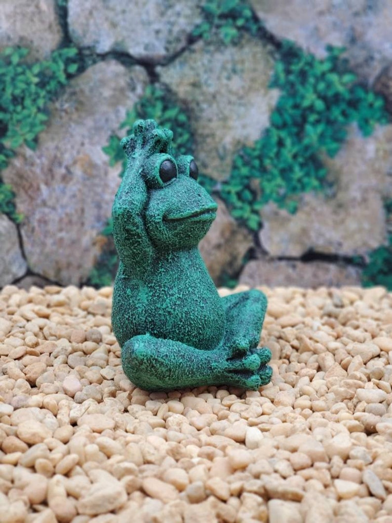 Frog Statue Yoga Zen Garden Frog Statue Zen Frog Handmade Etsy