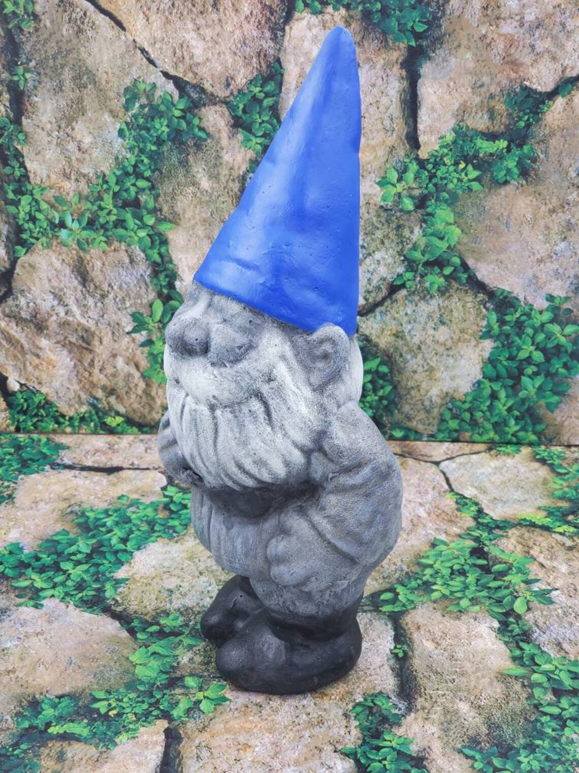 Classic Garden Gnome Handmade Concrete Statue Garden Gnome Etsy