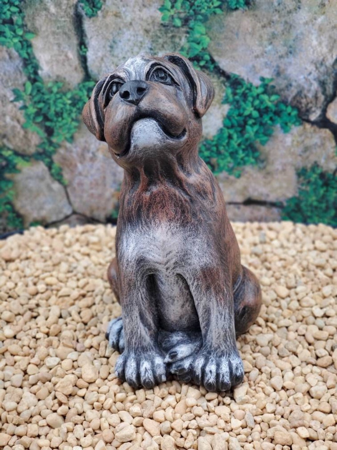 Boxer Dog Statue Boxer Concrete Statue Boxer Decor Boxer Etsy