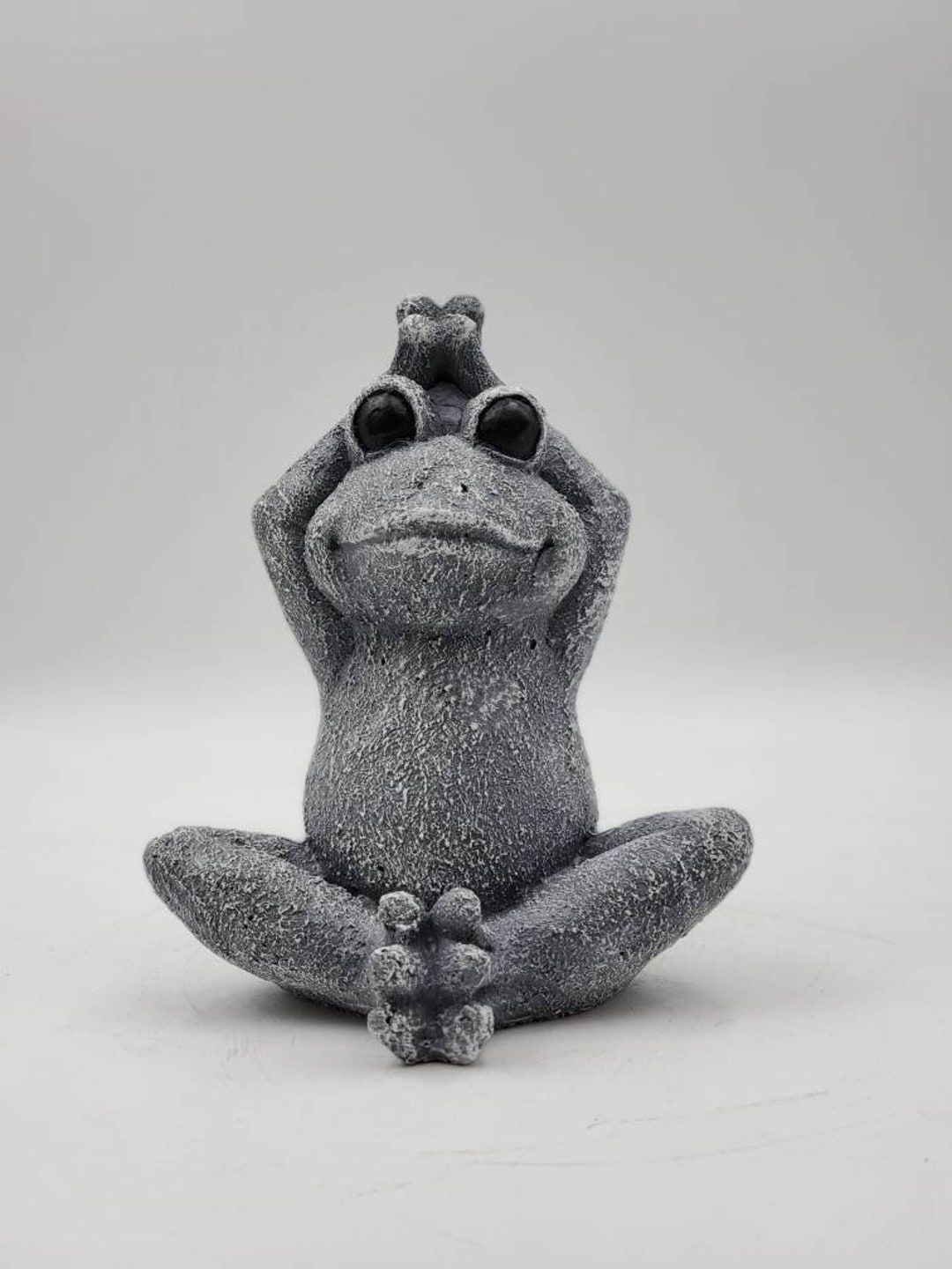 Yoga Zen Garden Frog Statue Zen Frog Handmade Concrete Frog Etsy