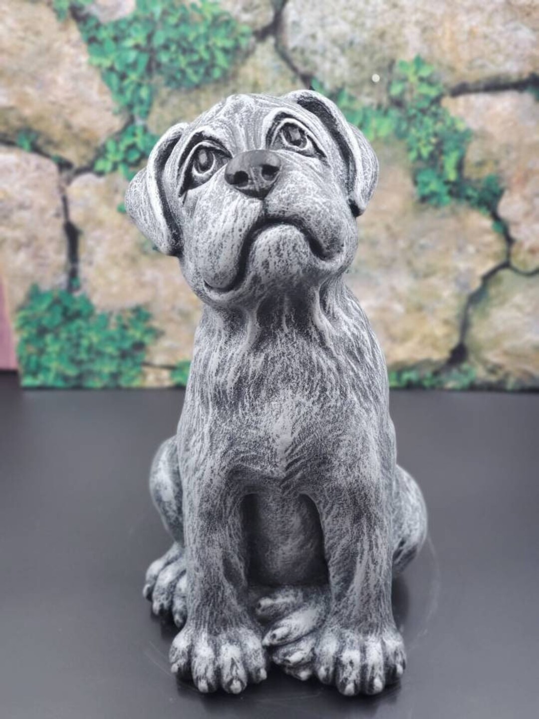 Boxer Dog Statue Boxer Concrete Statue Boxer Decor Boxer Etsy