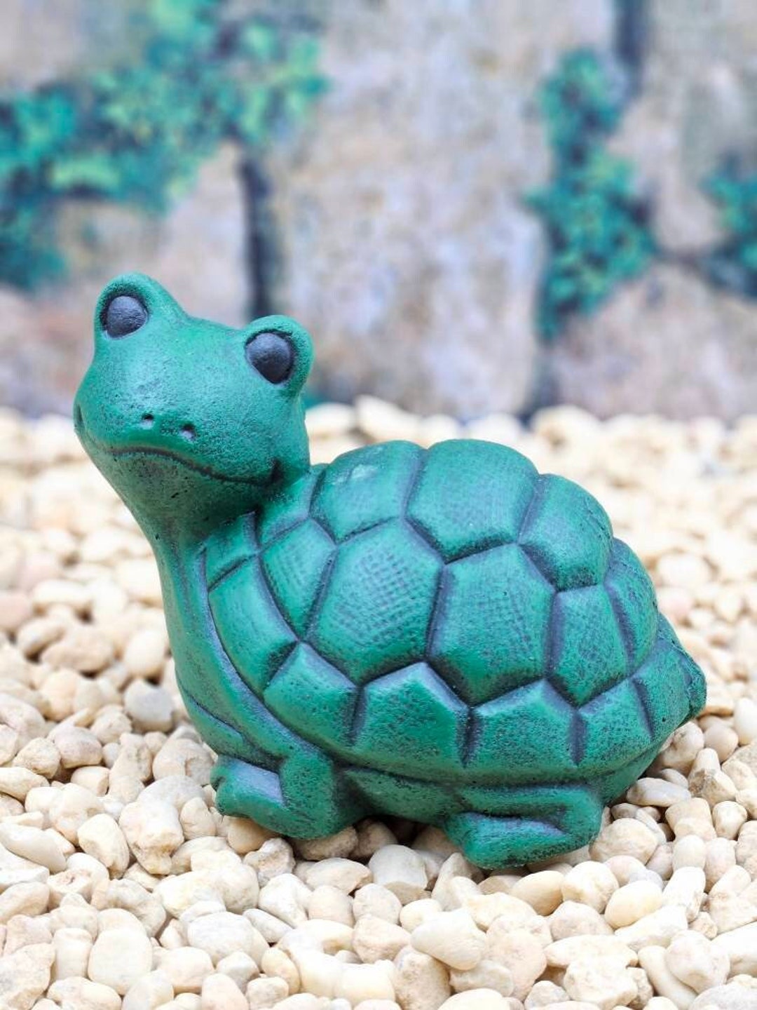Turtle Statue, Concrete Turtle Statue, Handmade Concrete Turtle Decor