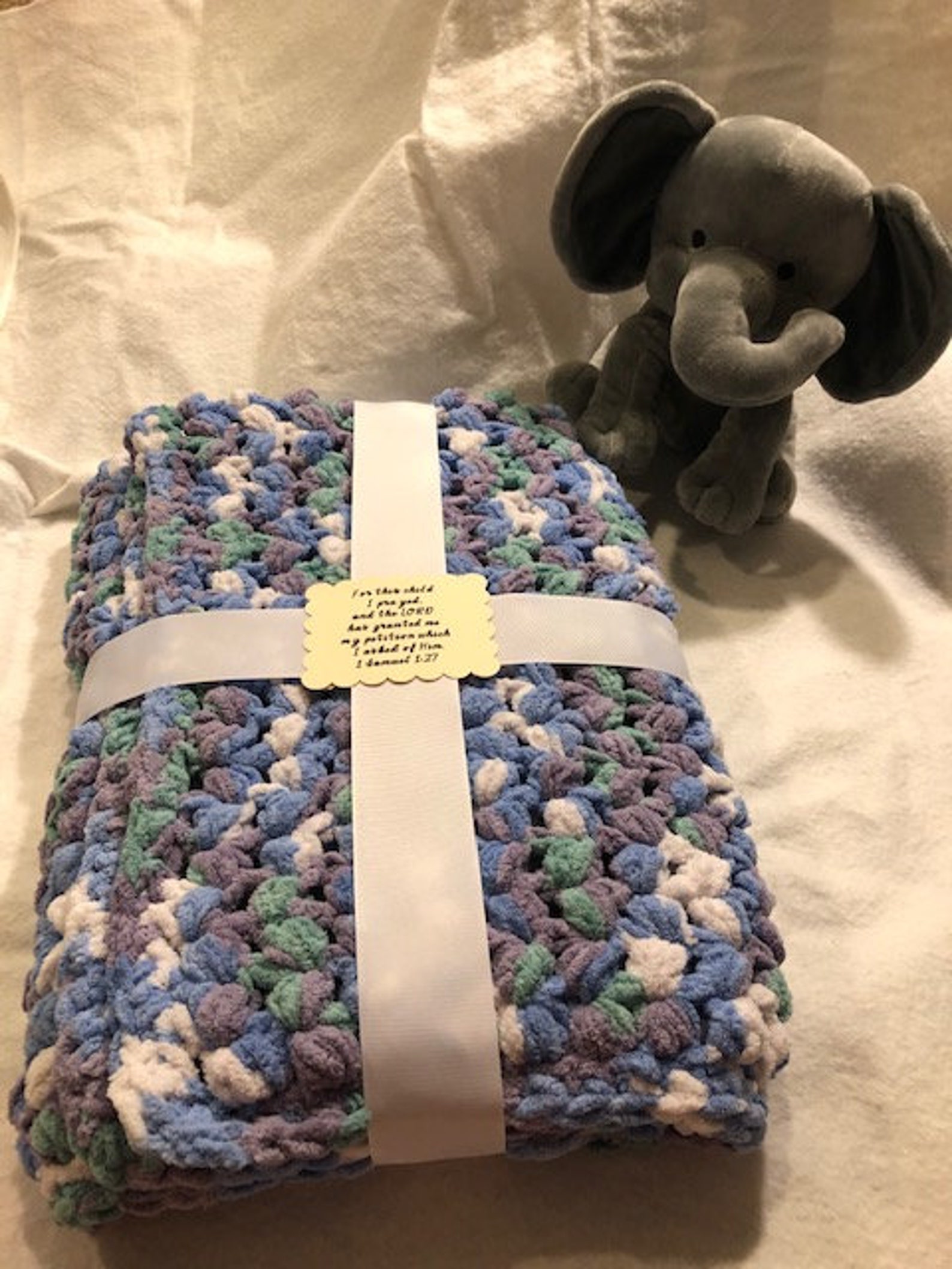 Crochet baby blanket blue blanket soft blanket Bernat baby Etsy