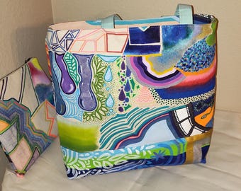 Hand-Painted Canvas Tote Bag: Wearable Art Collaboration