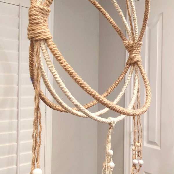 14" 100% jute rope bird swing