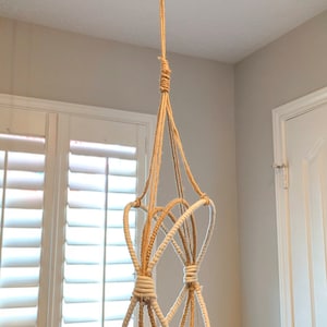 14" Hanging bird swing 100% cotton and jute rope