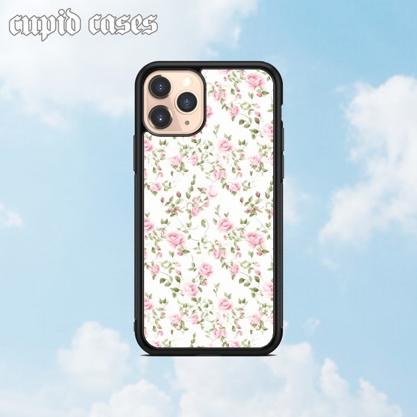 Vintage Floral Phone Case - iPhone, Samsung, Huawei, Aesthetic, Floral, Trendy, Cute, Flower, Coquette, Preppy, Cottagecore, Balletcore