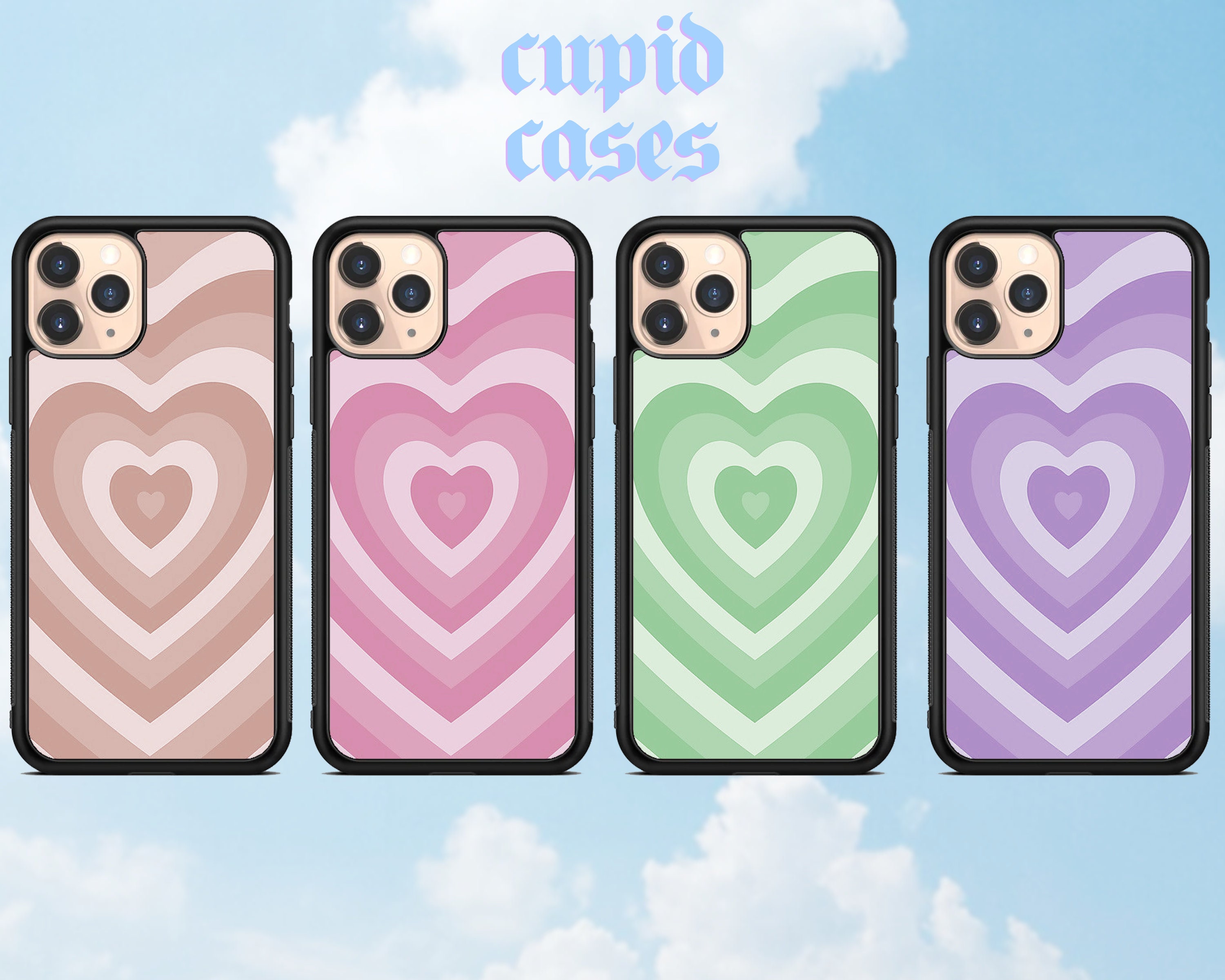 Love Heart Phone Case With Bumper iPhone 11 Pro 7 8 XS XR Etsy