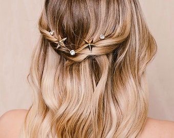 Elle | Gold Star Bridal Hair Piece