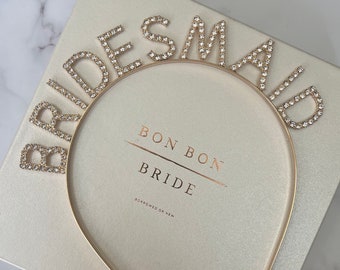 Silver or Gold diamanté BRIDESMAID headband | Bridal and Hen Party Headband