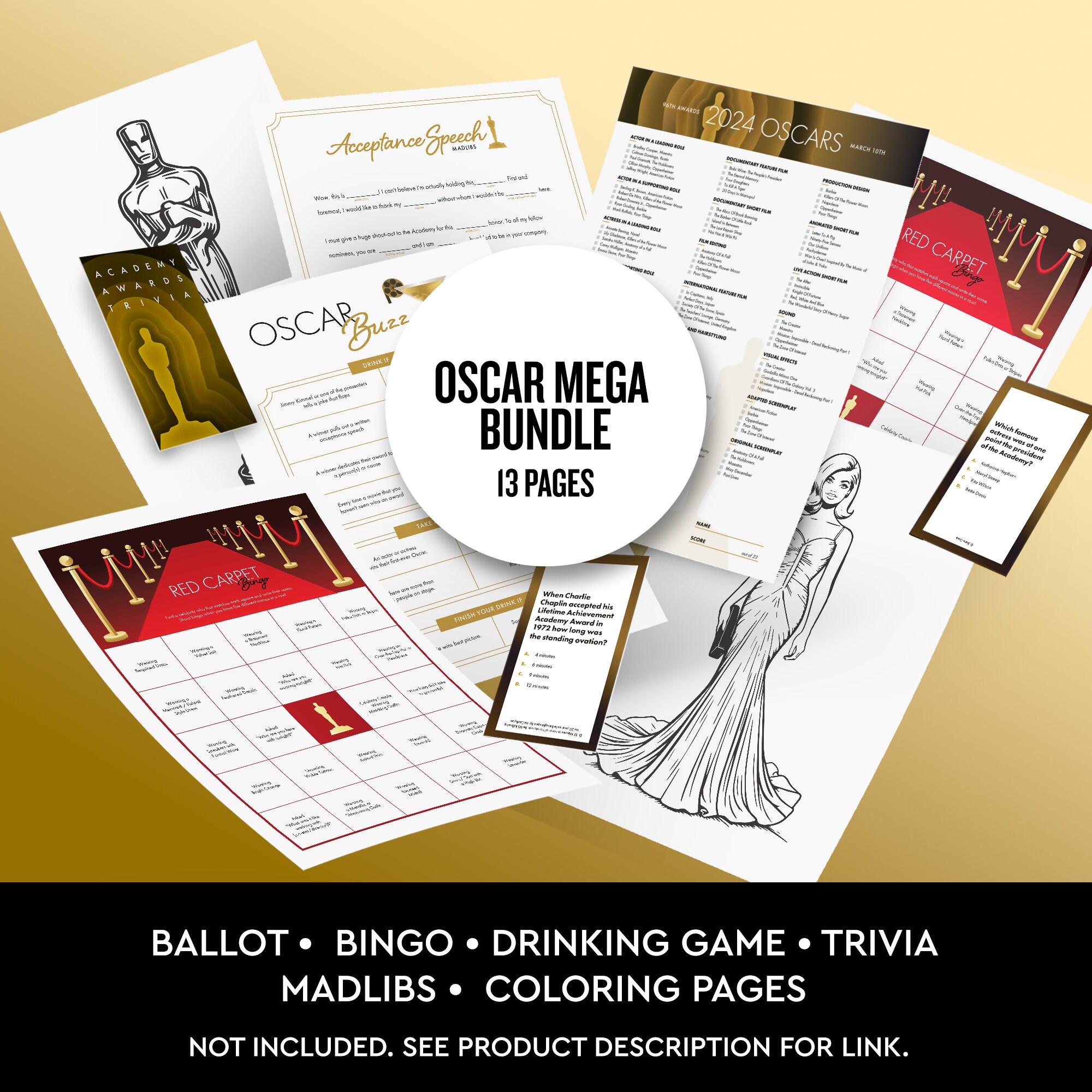 2025 Oscars Ballot Printable - Il Fullxfull.5862397465 Kopn