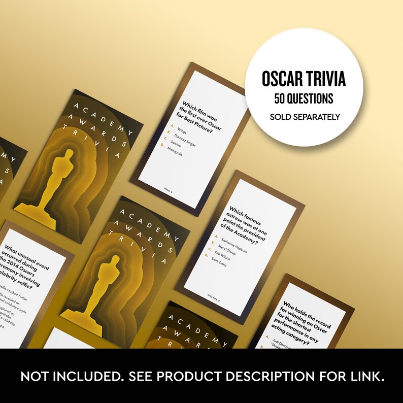 Buy 2024 Oscars Game Bundle Ballot, Bingo and More Printable Instant