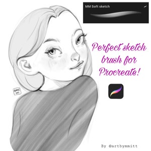 Procreate soft sketch brush by ARTBYMMITT
