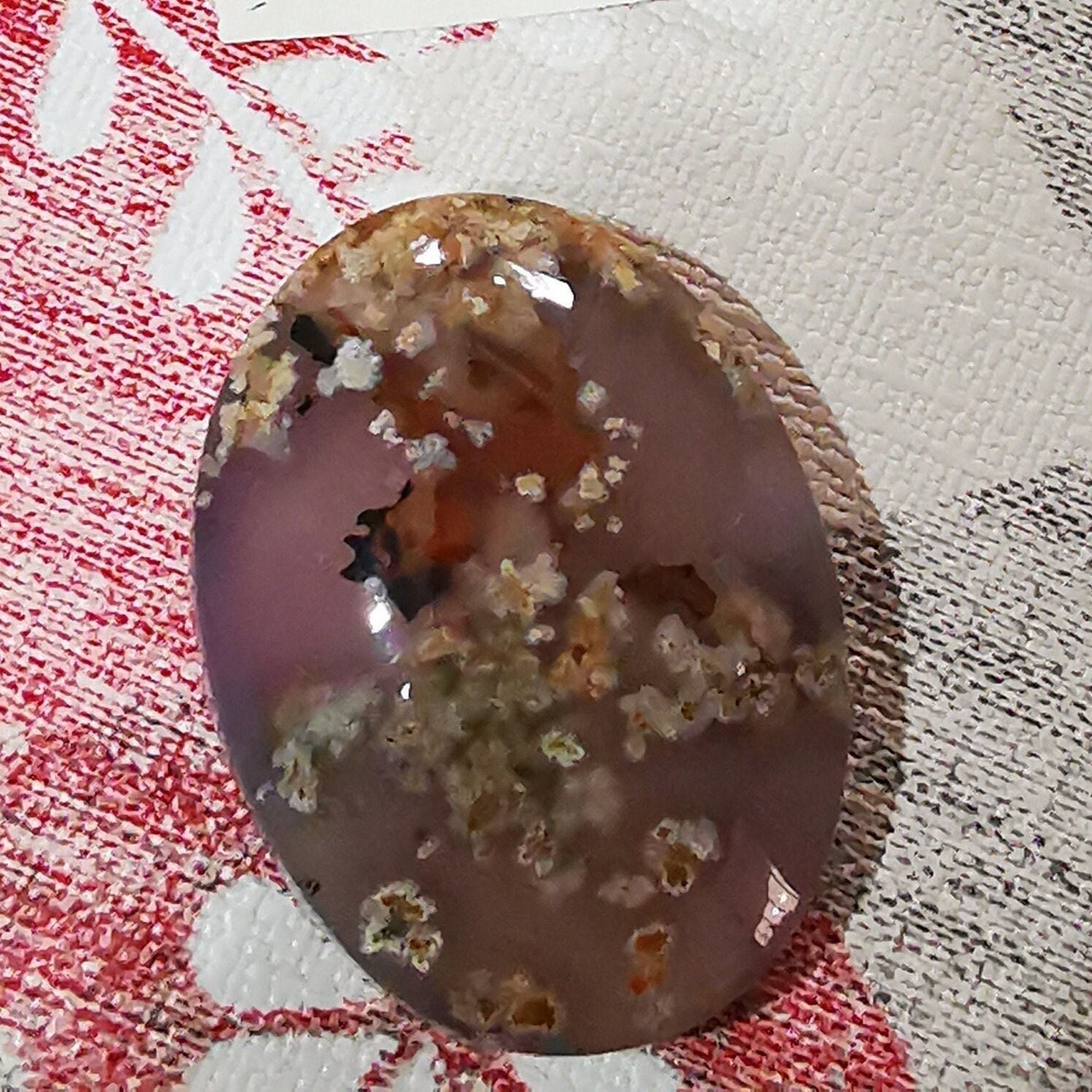 100% Natural. Amazing Purple plume Agate High Quality cabochon