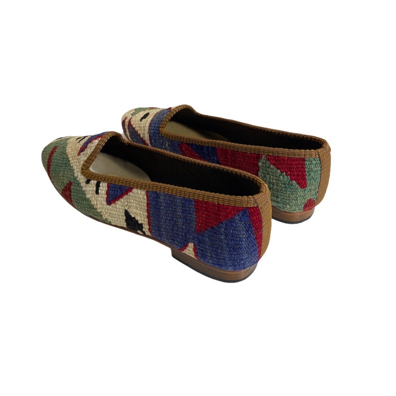 Women Loafers women slip on Women Kilim loafers Tribal shoes Leather sole shoes Women shoes Women Kilim shoes Kilim shoes size 10