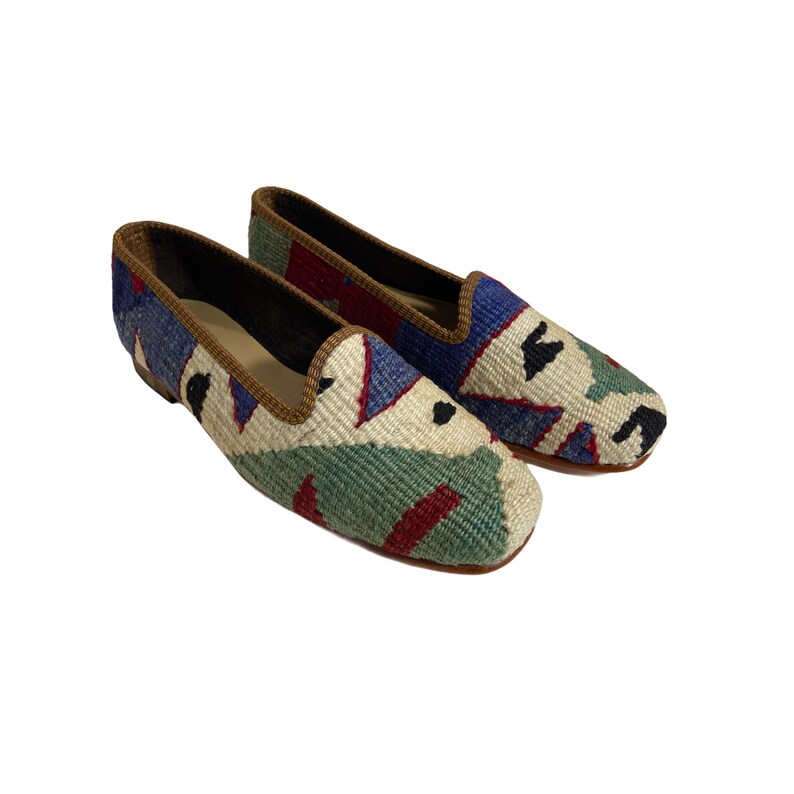 Women Loafers women slip on Women Kilim loafers Tribal shoes Leather sole shoes Women shoes Women Kilim shoes Kilim shoes size 10