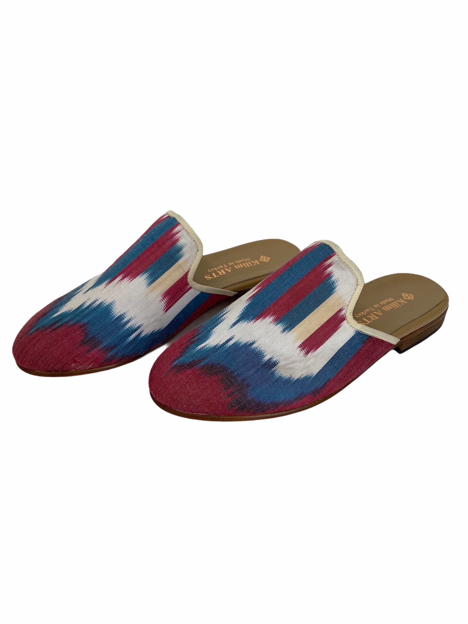 Silk Ikat Slippers Ikat Slippers Size 7 Ikat Mules Silk Etsy UK