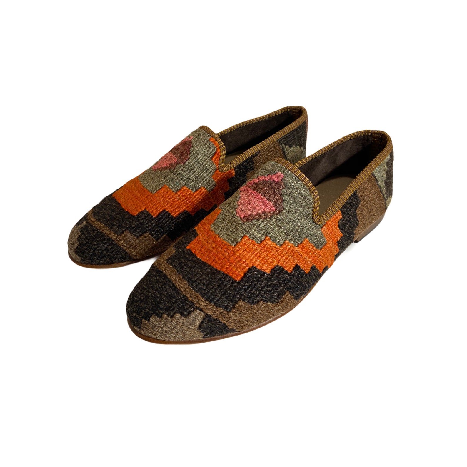Kilim rug shoes size 12 Shoes size 12 Leather sole shoes Etsy