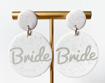 Bride Earrings Bridal Shower Bachelorette Lightweight