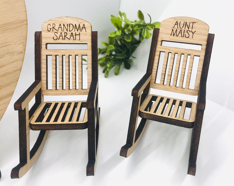 Personalized Memorial Rocking Chair Set: Laser-cut Bereavement Gift - Etsy