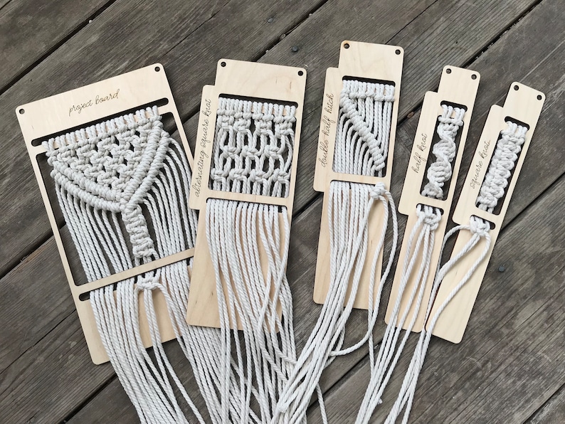 Macrame Practice Knot Boards: DIY Learning Set image 8