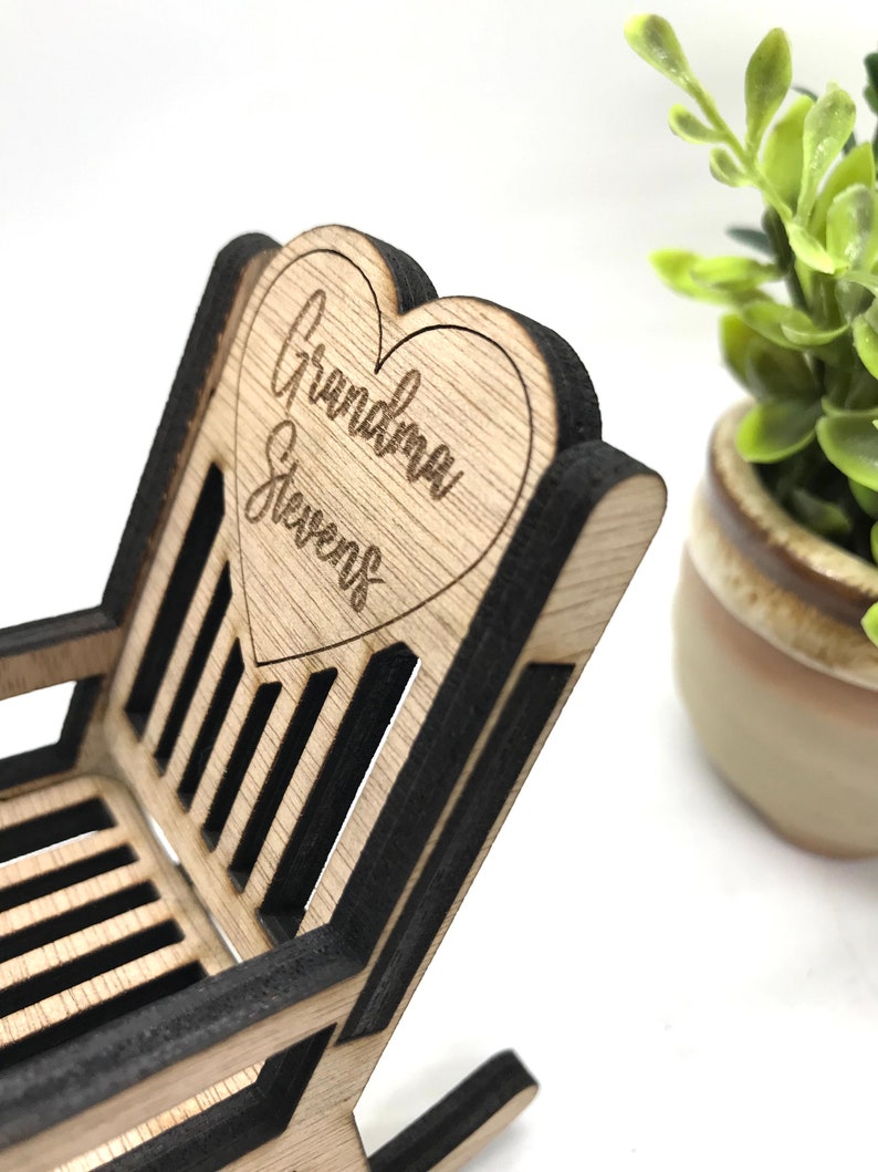 Personalized Laser-cut Memory Rocking Chair: Engraved Memorial Gift - Etsy