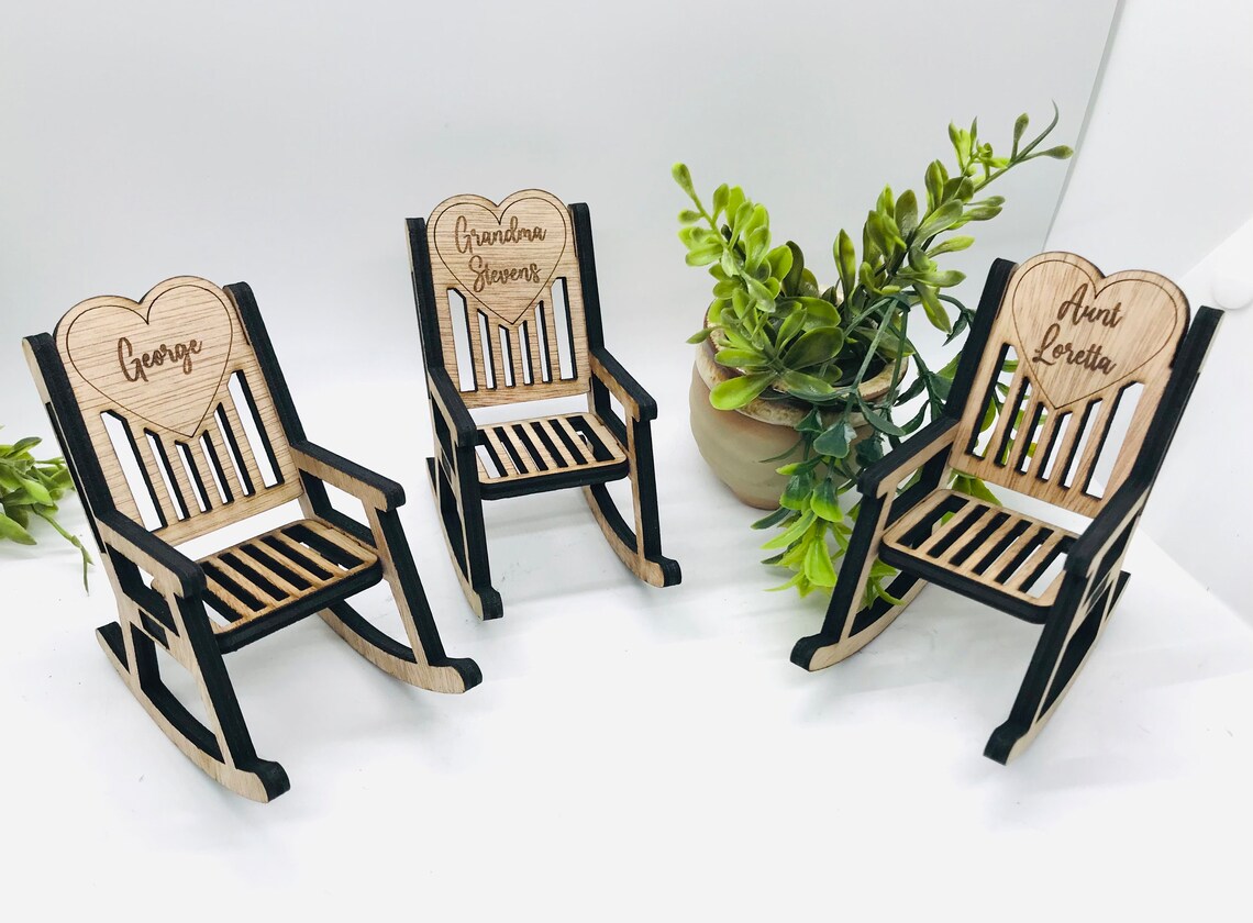 Personalized Laser-cut Memory Rocking Chair: Engraved Memorial Gift - Etsy