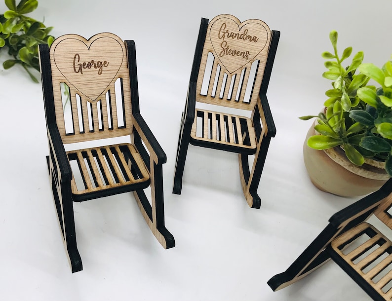 Personalized Laser-cut Memory Rocking Chair: Engraved Memorial Gift - Etsy