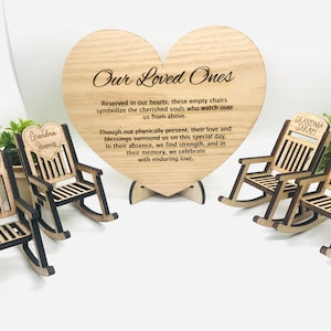 Personalized Memorial Rocking Chair Set: Laser-Cut Bereavement Gift