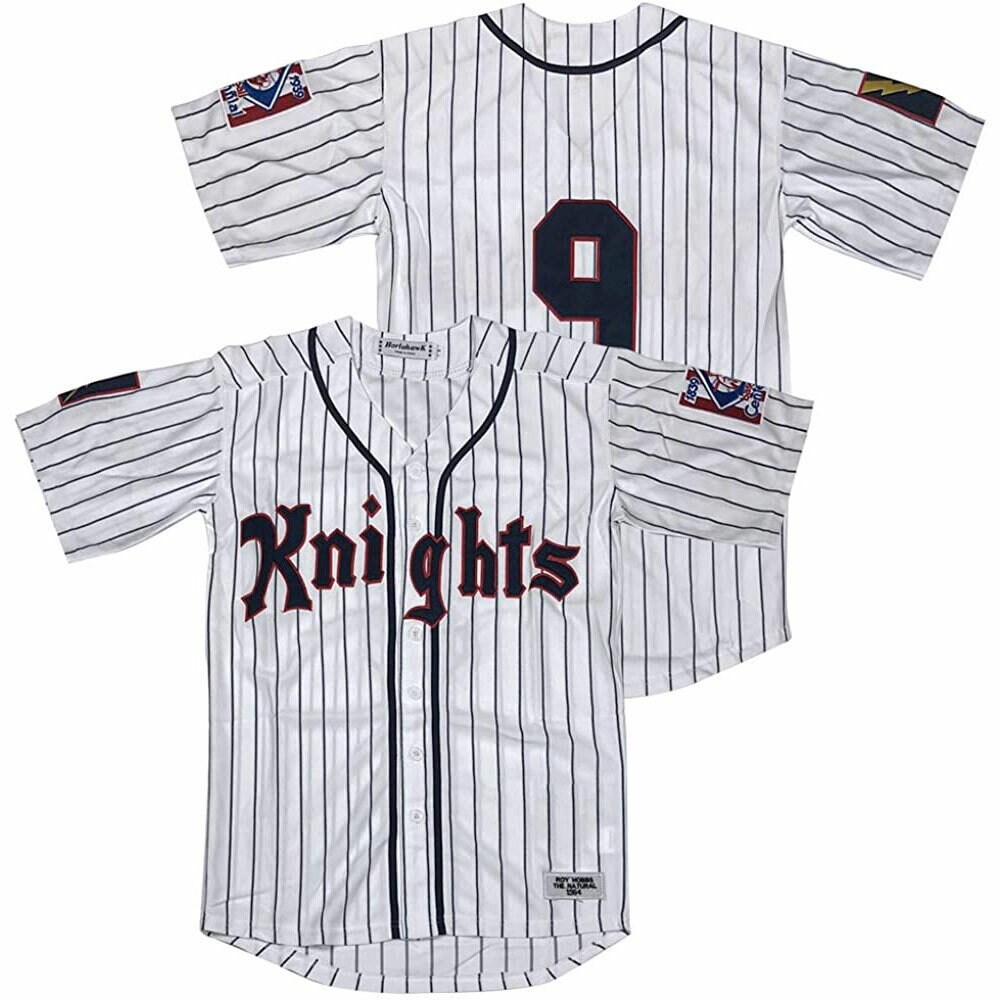Roy Hobbs Jersey #9 New York Knights Movie Baseball Jersey Men's Shirt Summer Stitched 