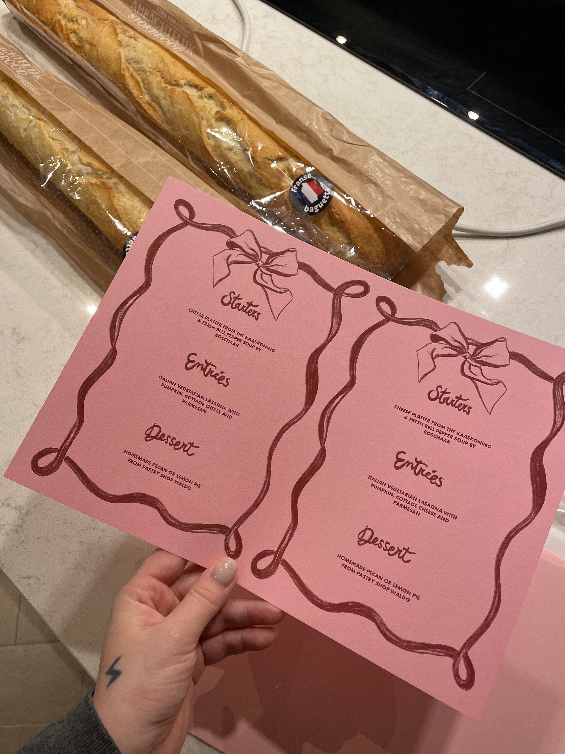 Aesthetic Editable Menu Template for Hosting Dinner Parties - Etsy
