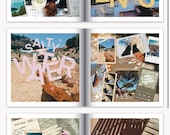 Summer Personalized photo album | Unique holiday gift, personalized journal, photo collage template, Photography template, coffee table book