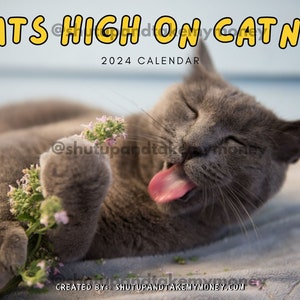 Calendrier mural pour chat 2024, Ugly Cats In Renaissance Painting Calender  2024, Funny Renaissance Cat Calendar, 12 mois Calendriers Cat Cadeaux