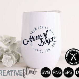 Boy Mom Svg + Funny Mom Svg Boy Mom Life Png Design - Make a Gift for Mom Digital Download Clipart Cut File for Cricut Mama + Mom SVG Shirt